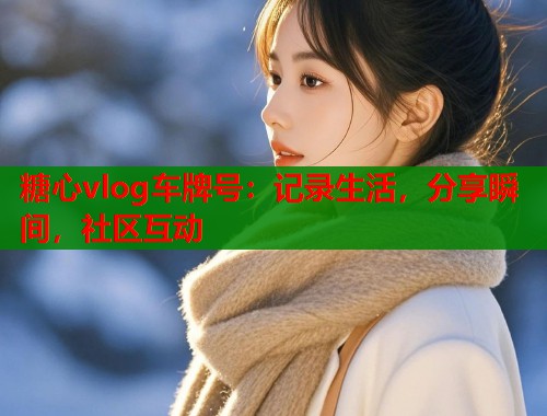 糖心vlog车牌号：记录生活，分享瞬间，社区互动