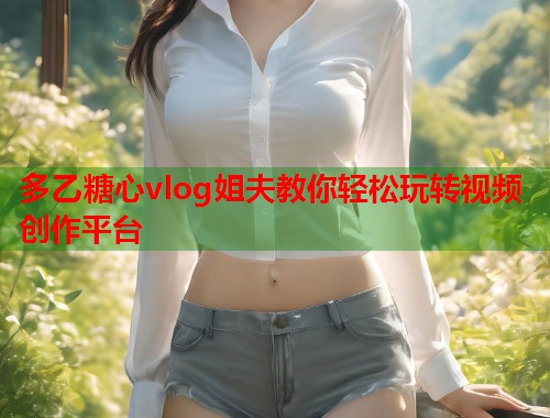 多乙糖心vlog姐夫教你轻松玩转视频创作平台