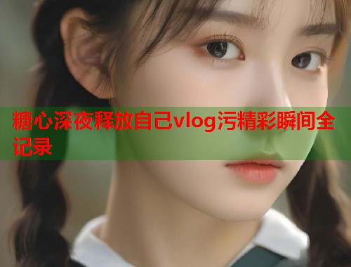 糖心深夜释放自己vlog污精彩瞬间全记录
