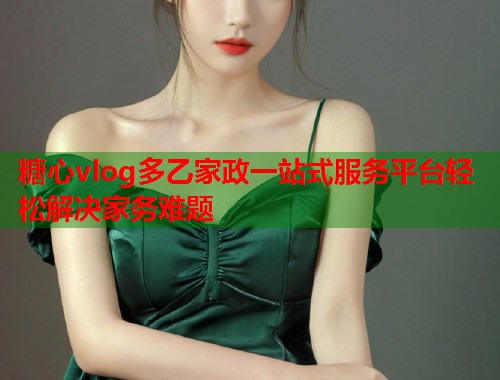 糖心vlog多乙家政一站式服务平台轻松解决家务难题