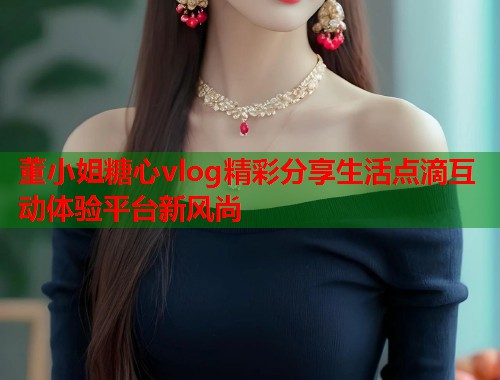 董小姐糖心vlog精彩分享生活点滴互动体验平台新风尚  第2张